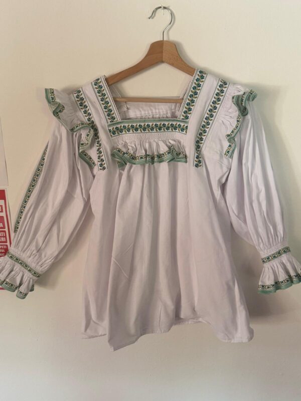 Cămașă tradițională fete – Maramureș (model verde)